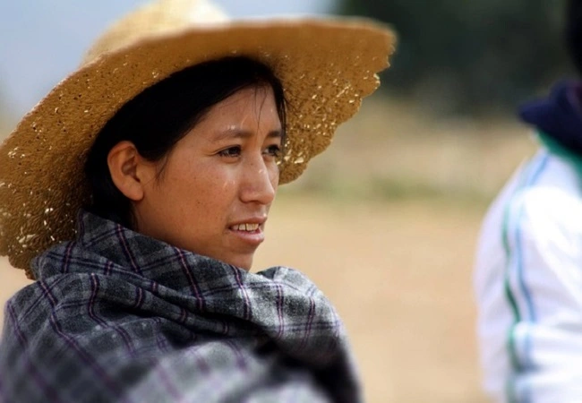 Femme à Tiraque, Cochabamba, Bolivie